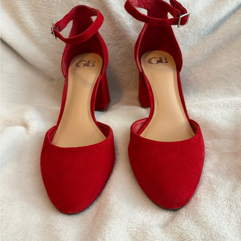 Gianni Bini Red Ankle Strap Heels